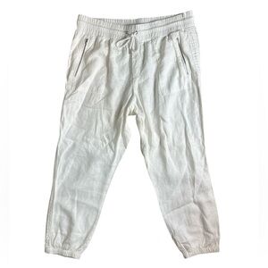 Athleta Cabo Linen Jogger White size 18